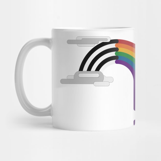 LGBT Ally Pride Flag Minimalist Drip Rainbow Design by LiveLoudGraphics